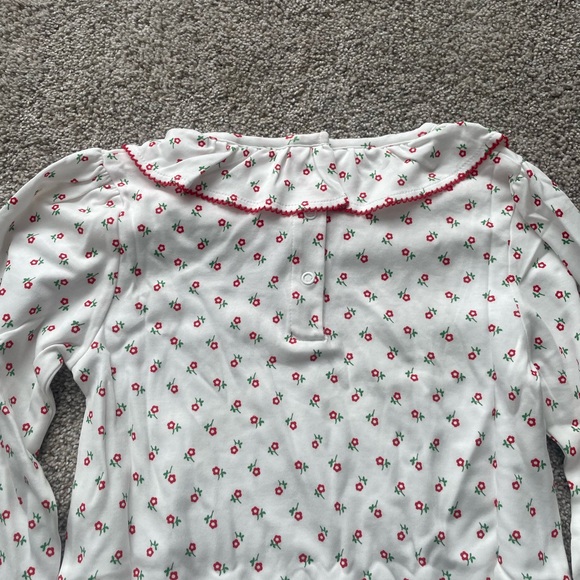 NEW Girls TBBC Ramona Ruffle Collar Shirt Floral Richmond Red- Size 8 - Picture 6 of 6